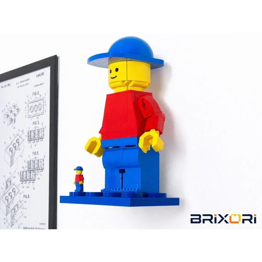 Wall Mount Display for LEGO Up-Scaled Minifugre 40649